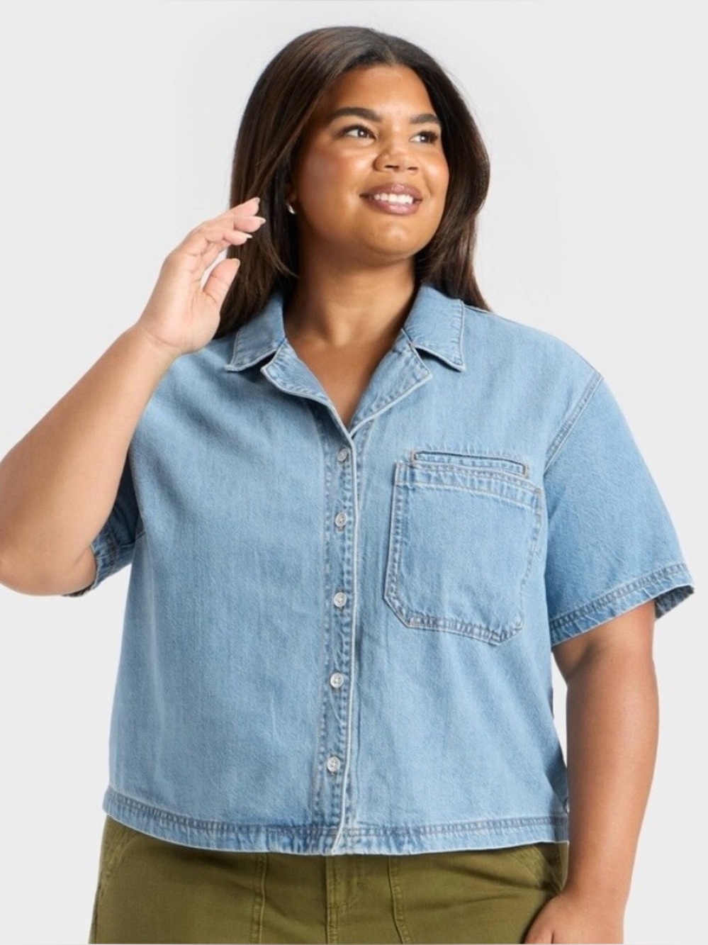 Universal Thread Light Blue Denim Shirt